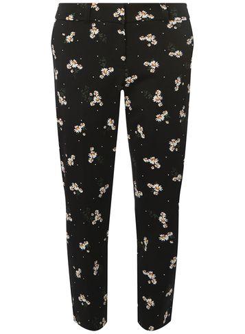Dorothy Perkins Black Daisy Split Hem Ankle Grazer Trousers