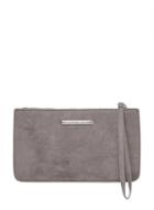Dorothy Perkins Dark Grey Zip Top Wristlet Clutch