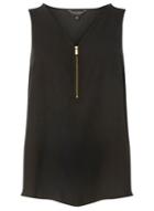 Dorothy Perkins Black Zip Front Built Up Top