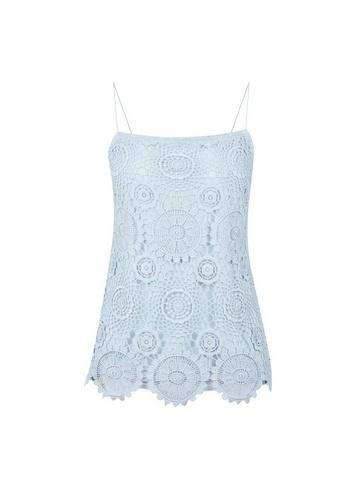 Dorothy Perkins Blue Lace Guipure Camisole Vest