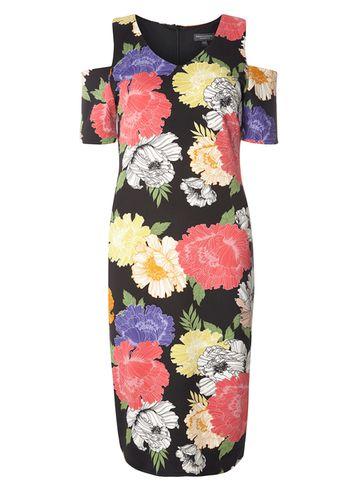 Dorothy Perkins *tall Floral Cold Shoulder Dress