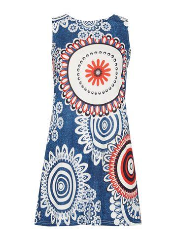 Dorothy Perkins *izabel London Multi Blue Printed Shift Dress