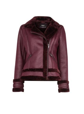 *only Mulberry Shearling Aviator Jacket