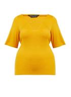 Dorothy Perkins *dp Curve Yellow X-front Top