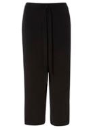 Dorothy Perkins Black Popcorn Wide Cropped Trousers