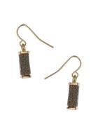 Dorothy Perkins Bronze Glitter Box Earrings