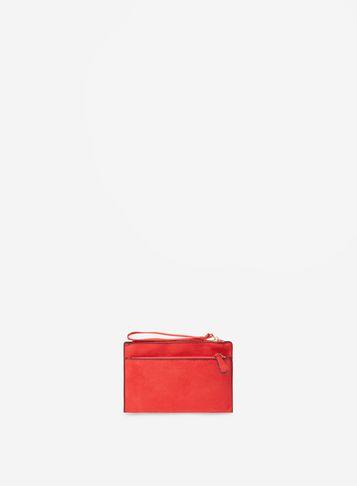 Dorothy Perkins Red Double Zip Wristlet Clutch