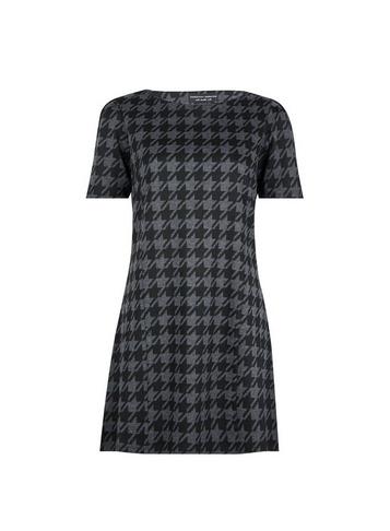 Dorothy Perkins Black Dogtooth Print Tunic Top