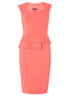 Dorothy Perkins Coral Vicky Peplum Dress