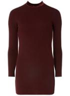 Dorothy Perkins Petite Port Tunic Velvet Detailing Jumper