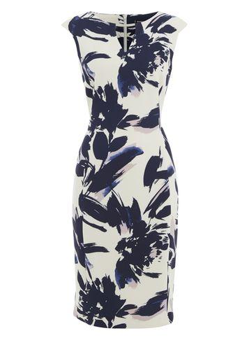 Dorothy Perkins * Roman Originals Ivory Keyhole Scuba Dress