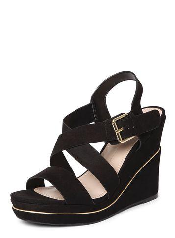 Dorothy Perkins Black Wide Fit Rozzy Wedges