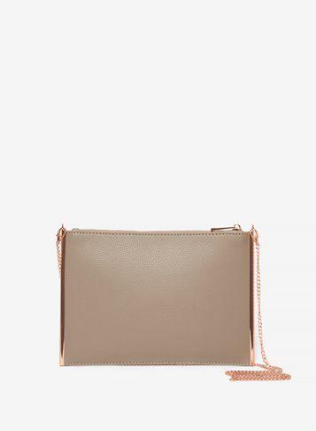 Dorothy Perkins Grey Side Bar Clutch Bag