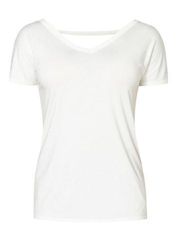 Dorothy Perkins Ivory V Neck Panel Tee