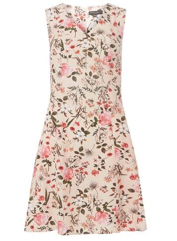 Dorothy Perkins Blush Floral Print Fit And Flare Dress