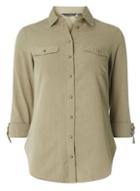 Dorothy Perkins Khaki Cotton Linen Shirt
