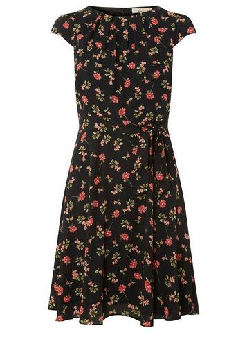 Dorothy Perkins *billie & Blossom Petite Coral Red Ditsy Floral Dress