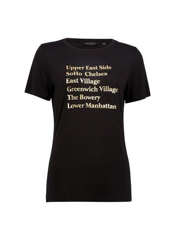 Dorothy Perkins Black City List Logo T-shirt