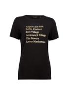 Dorothy Perkins Black City List Logo T-shirt