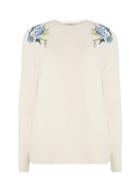 Dorothy Perkins *tall Cream Floral Embroidered Jumper
