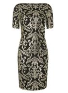 Dorothy Perkins Black Baroque Foil Print Bodycon Dress