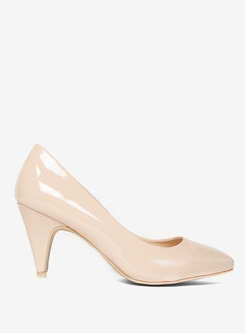 Dorothy Perkins Wide Fit Nude 'diana' Court Shoes