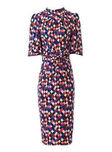 *jolie Moi Multi Colour Half Sleeve Dress
