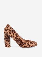 Dorothy Perkins Brown Leopard Print 'evie' Heeled Court Shoes