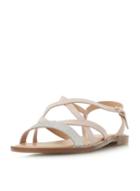 Dorothy Perkins *head Over Heels By Dune Nude 'liima' Flat Sandals