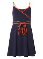 Dorothy Perkins Navy And Orange Wrap Dress