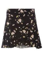 Dorothy Perkins Petite Black Floral Mini Skirt