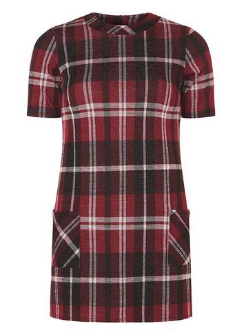 Dorothy Perkins Burgundy Checked Tunic