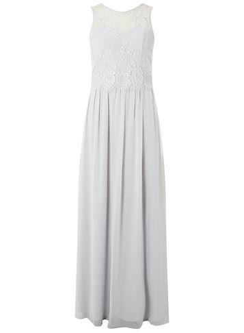 Dorothy Perkins *showcase Bridesmaids Tall Grey 'grace' Maxi Dress