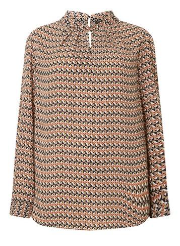 Dorothy Perkins *dp Curve Multicoloured Geometric Print 'emily' Twist Blouse