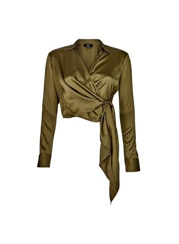 *lola Skye Green Wrap Shirt