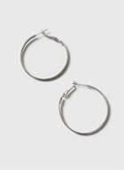 Dorothy Perkins Smooth Silver Hoop Earrings