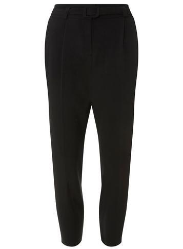 Dorothy Perkins Petite Black Belted Tie Trousers