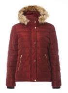 Dorothy Perkins Mulberry Fur Hood Padded Jacket