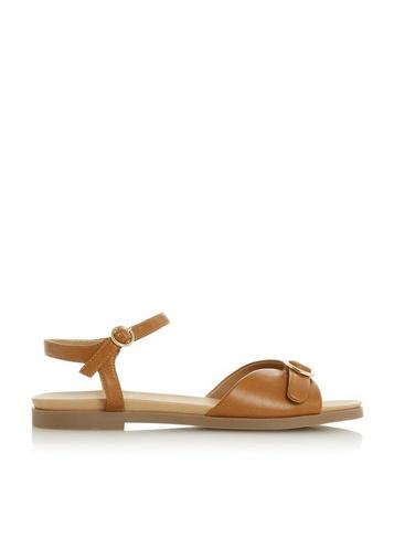 Dorothy Perkins *head Over Heels By Dune Tan 'lannyy' Ladies Flat Sandals