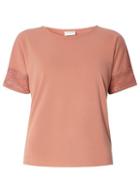 Dorothy Perkins *vila Blush Lace Sleeve T-shirt
