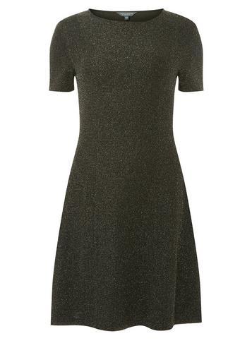 Dorothy Perkins *tall Silver Glitter Mariah Dress