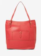 Dorothy Perkins Red Hardware Detail Shopper Bag