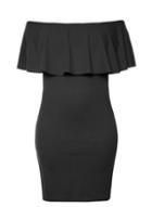 Dorothy Perkins *quiz Curve Black Bardot Midi Dress