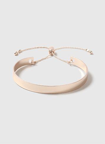 Dorothy Perkins Rose Gold Adjuster Bangle