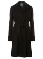 Dorothy Perkins *tall Black Wrap Belted Coat
