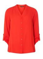 Dorothy Perkins Red Collarless Shirt
