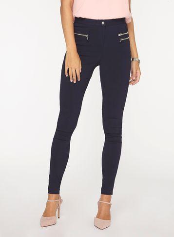 Dorothy Perkins *tall Navy Zip Skinny Trousers