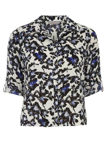 Dorothy Perkins Petite Blue Floral Shirt