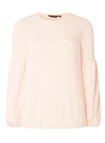 Dorothy Perkins Peach Balloon Sleeve Top