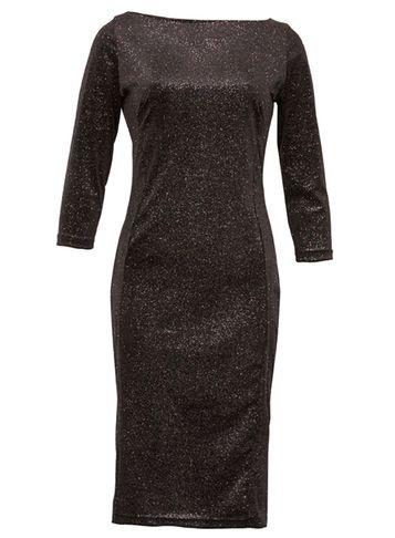 Dorothy Perkins *feverfish Black Glitter Bodycon Dress